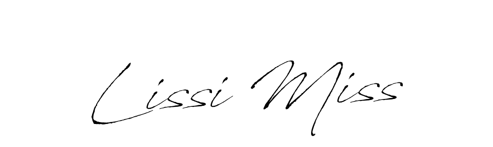 The best way (Antro_Vectra) to make a short signature is to pick only two or three words in your name. The name Lissi Miss include a total of six letters. For converting this name. Lissi Miss signature style 6 images and pictures png