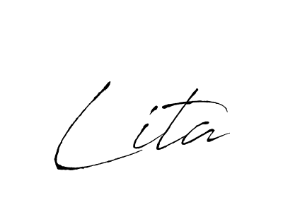 You should practise on your own different ways (Antro_Vectra) to write your name (Lita) in signature. don't let someone else do it for you. Lita signature style 6 images and pictures png