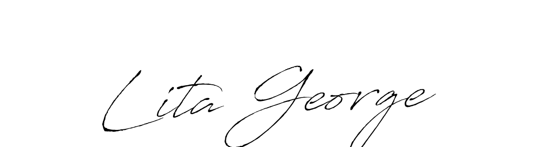 Lita George stylish signature style. Best Handwritten Sign (Antro_Vectra) for my name. Handwritten Signature Collection Ideas for my name Lita George. Lita George signature style 6 images and pictures png