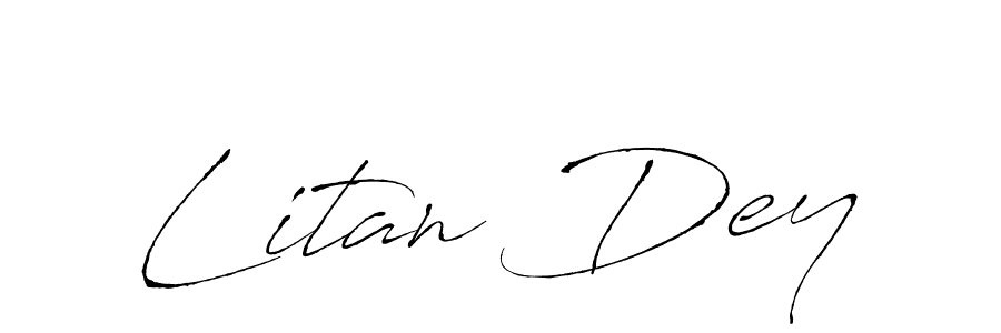 Antro_Vectra is a professional signature style that is perfect for those who want to add a touch of class to their signature. It is also a great choice for those who want to make their signature more unique. Get Litan Dey name to fancy signature for free. Litan Dey signature style 6 images and pictures png