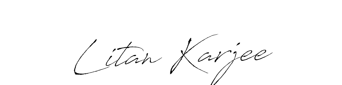 Use a signature maker to create a handwritten signature online. With this signature software, you can design (Antro_Vectra) your own signature for name Litan Karjee. Litan Karjee signature style 6 images and pictures png