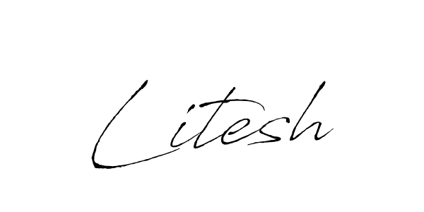 Make a beautiful signature design for name Litesh. With this signature (Antro_Vectra) style, you can create a handwritten signature for free. Litesh signature style 6 images and pictures png