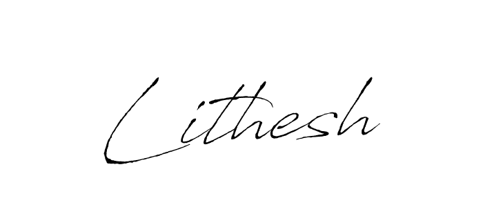 Create a beautiful signature design for name Lithesh. With this signature (Antro_Vectra) fonts, you can make a handwritten signature for free. Lithesh signature style 6 images and pictures png