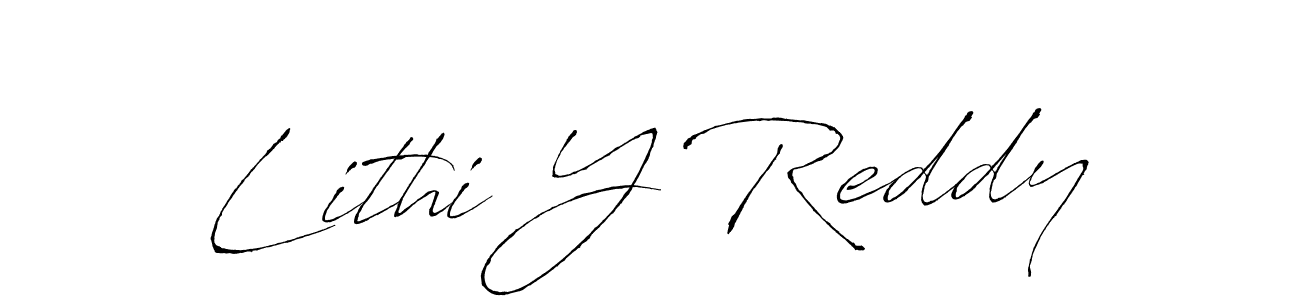 Design your own signature with our free online signature maker. With this signature software, you can create a handwritten (Antro_Vectra) signature for name Lithi Y Reddy. Lithi Y Reddy signature style 6 images and pictures png