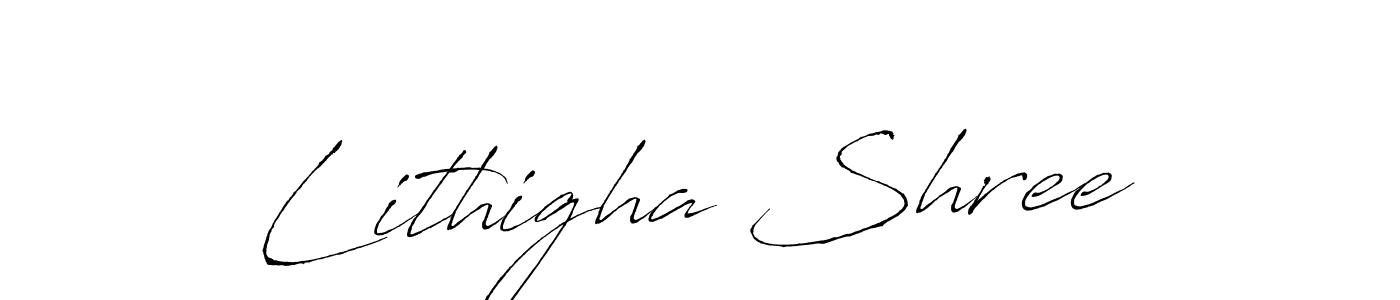 Design your own signature with our free online signature maker. With this signature software, you can create a handwritten (Antro_Vectra) signature for name Lithigha Shree. Lithigha Shree signature style 6 images and pictures png