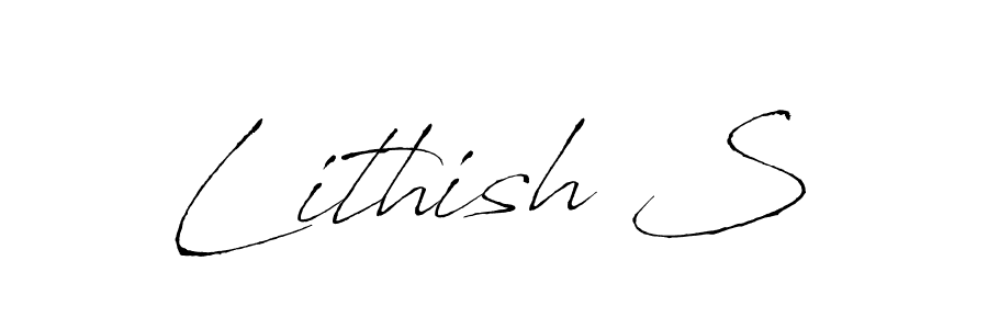 if you are searching for the best signature style for your name Lithish S. so please give up your signature search. here we have designed multiple signature styles  using Antro_Vectra. Lithish S signature style 6 images and pictures png
