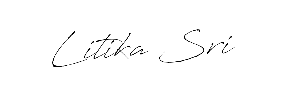 How to make Litika Sri name signature. Use Antro_Vectra style for creating short signs online. This is the latest handwritten sign. Litika Sri signature style 6 images and pictures png