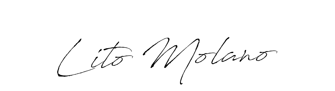 It looks lik you need a new signature style for name Lito Molano. Design unique handwritten (Antro_Vectra) signature with our free signature maker in just a few clicks. Lito Molano signature style 6 images and pictures png