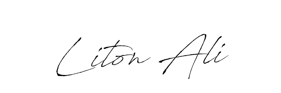 Also You can easily find your signature by using the search form. We will create Liton Ali name handwritten signature images for you free of cost using Antro_Vectra sign style. Liton Ali signature style 6 images and pictures png