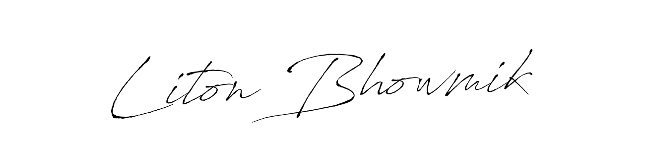 You can use this online signature creator to create a handwritten signature for the name Liton Bhowmik. This is the best online autograph maker. Liton Bhowmik signature style 6 images and pictures png