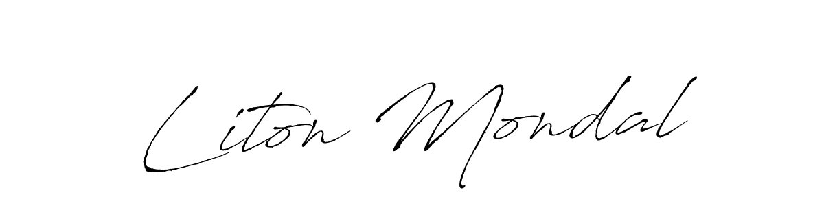 Liton Mondal stylish signature style. Best Handwritten Sign (Antro_Vectra) for my name. Handwritten Signature Collection Ideas for my name Liton Mondal. Liton Mondal signature style 6 images and pictures png
