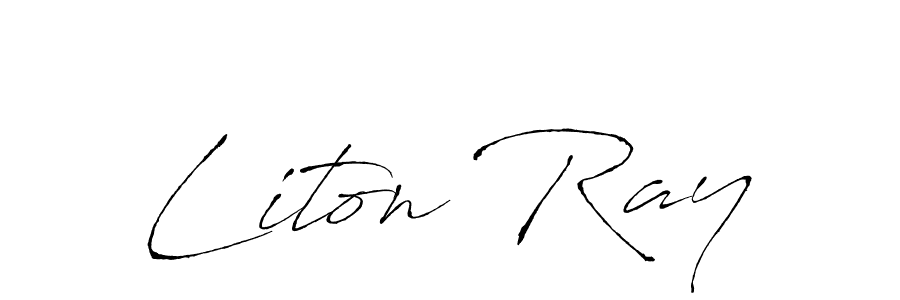 Make a beautiful signature design for name Liton Ray. With this signature (Antro_Vectra) style, you can create a handwritten signature for free. Liton Ray signature style 6 images and pictures png