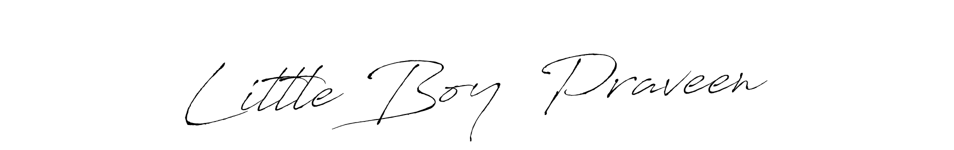 The best way (Antro_Vectra) to make a short signature is to pick only two or three words in your name. The name Little Boy  Praveen include a total of six letters. For converting this name. Little Boy  Praveen signature style 6 images and pictures png