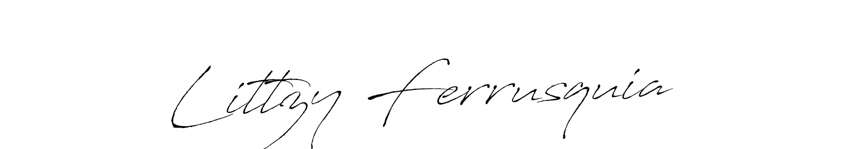 Littzy Ferrusquia stylish signature style. Best Handwritten Sign (Antro_Vectra) for my name. Handwritten Signature Collection Ideas for my name Littzy Ferrusquia. Littzy Ferrusquia signature style 6 images and pictures png