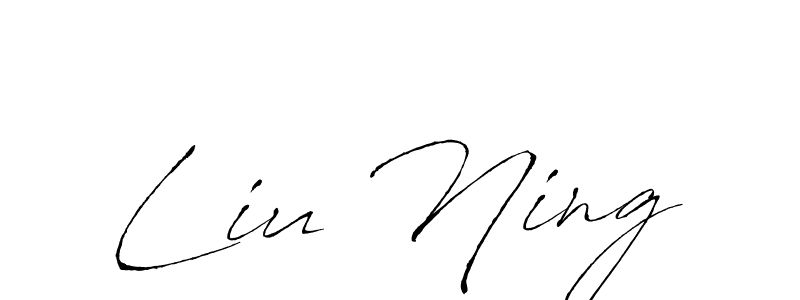 How to make Liu Ning name signature. Use Antro_Vectra style for creating short signs online. This is the latest handwritten sign. Liu Ning signature style 6 images and pictures png