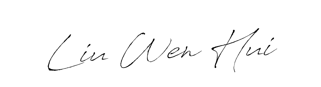 Antro_Vectra is a professional signature style that is perfect for those who want to add a touch of class to their signature. It is also a great choice for those who want to make their signature more unique. Get Liu Wen Hui name to fancy signature for free. Liu Wen Hui signature style 6 images and pictures png