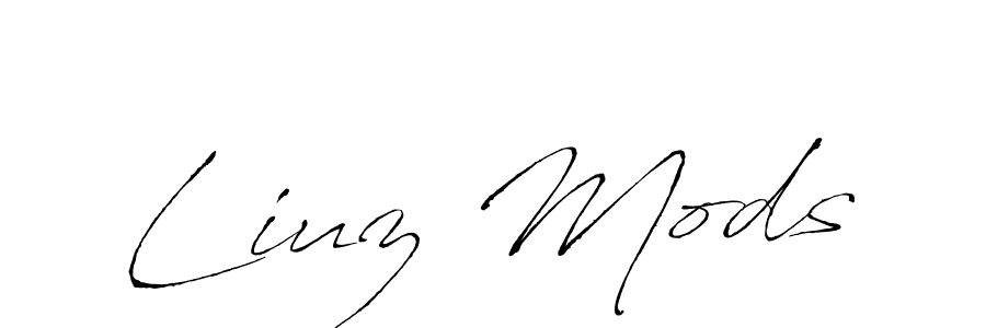 Use a signature maker to create a handwritten signature online. With this signature software, you can design (Antro_Vectra) your own signature for name Liuz Mods. Liuz Mods signature style 6 images and pictures png