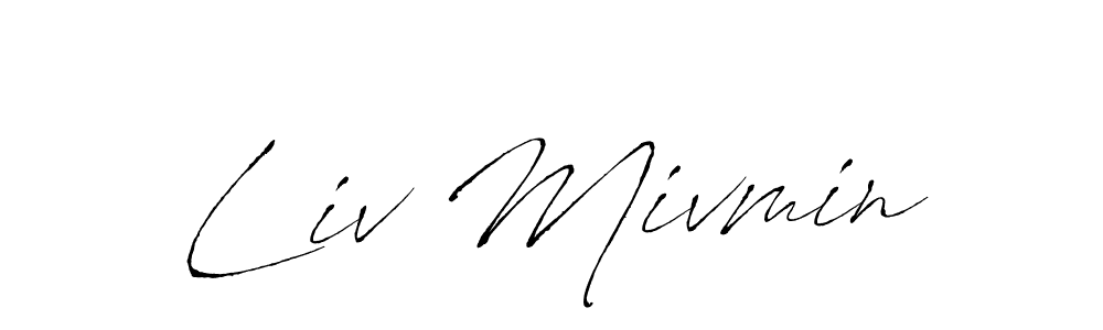 Also You can easily find your signature by using the search form. We will create Liv Mivmin name handwritten signature images for you free of cost using Antro_Vectra sign style. Liv Mivmin signature style 6 images and pictures png