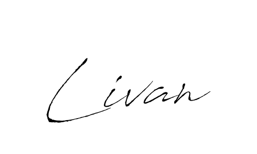 How to make Livan name signature. Use Antro_Vectra style for creating short signs online. This is the latest handwritten sign. Livan signature style 6 images and pictures png