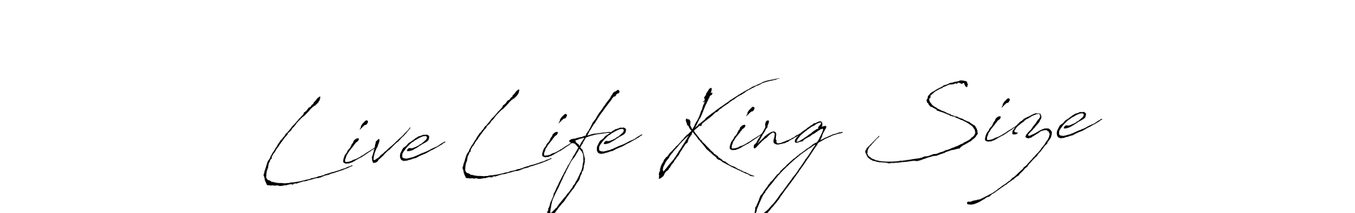 Antro_Vectra is a professional signature style that is perfect for those who want to add a touch of class to their signature. It is also a great choice for those who want to make their signature more unique. Get Live Life King Size name to fancy signature for free. Live Life King Size signature style 6 images and pictures png