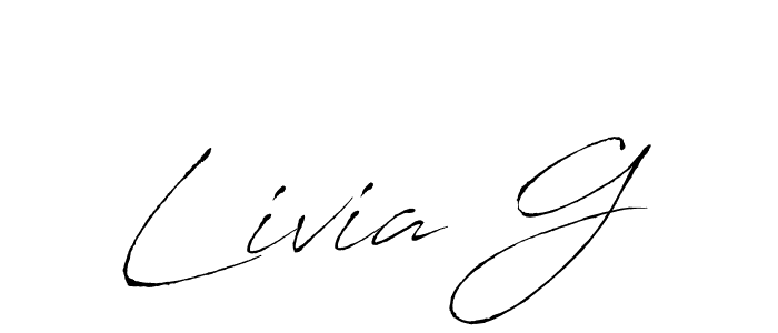 It looks lik you need a new signature style for name Livia G. Design unique handwritten (Antro_Vectra) signature with our free signature maker in just a few clicks. Livia G signature style 6 images and pictures png