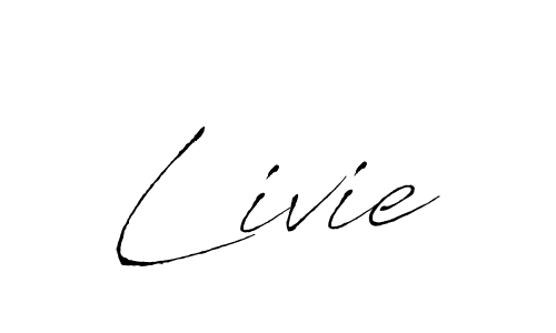 Livie stylish signature style. Best Handwritten Sign (Antro_Vectra) for my name. Handwritten Signature Collection Ideas for my name Livie. Livie signature style 6 images and pictures png