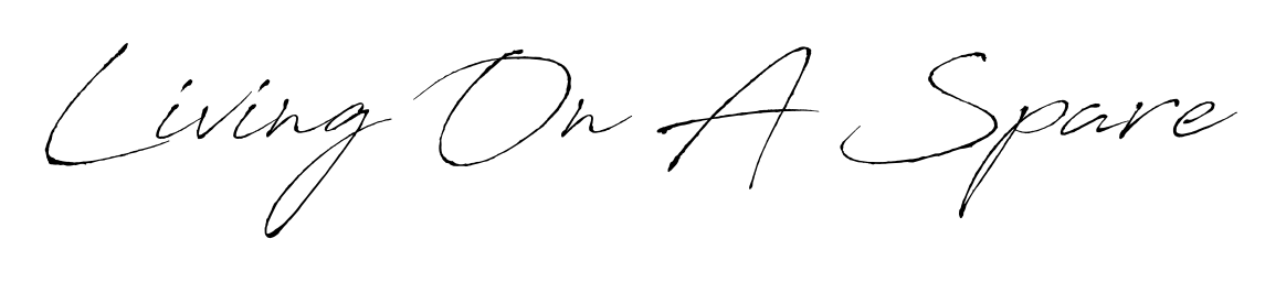 Generate high-definition signature styles for Living On A Spare. The Antro_Vectra typeface ensures crisp legibility and sophisticated design. Living On A Spare signature style 6 images and pictures png