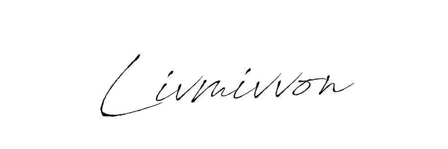 The best way (Antro_Vectra) to make a short signature is to pick only two or three words in your name. The name Livmivvon include a total of six letters. For converting this name. Livmivvon signature style 6 images and pictures png