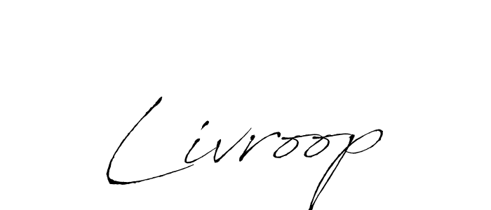 Use a signature maker to create a handwritten signature online. With this signature software, you can design (Antro_Vectra) your own signature for name Livroop. Livroop signature style 6 images and pictures png