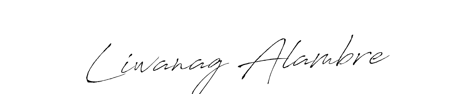 Make a beautiful signature design for name Liwanag Alambre. With this signature (Antro_Vectra) style, you can create a handwritten signature for free. Liwanag Alambre signature style 6 images and pictures png