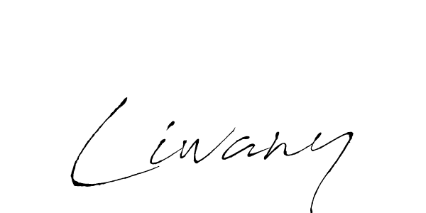 Create a beautiful signature design for name Liwany. With this signature (Antro_Vectra) fonts, you can make a handwritten signature for free. Liwany signature style 6 images and pictures png