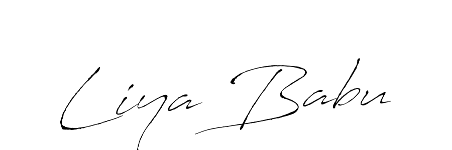 Design your own signature with our free online signature maker. With this signature software, you can create a handwritten (Antro_Vectra) signature for name Liya Babu. Liya Babu signature style 6 images and pictures png