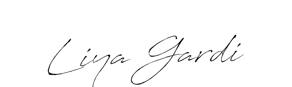 How to make Liya Gardi name signature. Use Antro_Vectra style for creating short signs online. This is the latest handwritten sign. Liya Gardi signature style 6 images and pictures png