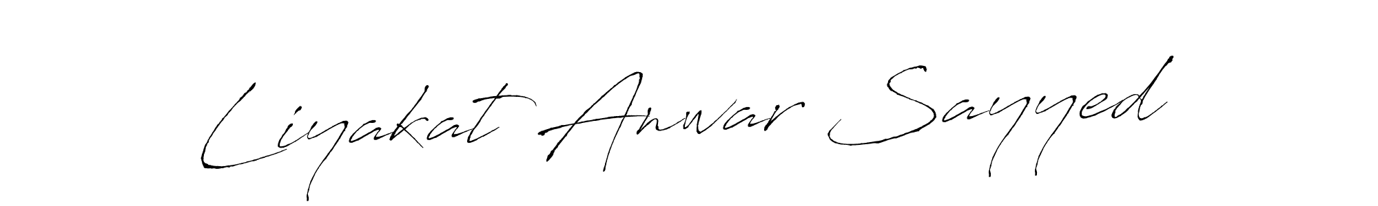 The best way (Antro_Vectra) to make a short signature is to pick only two or three words in your name. The name Liyakat Anwar Sayyed include a total of six letters. For converting this name. Liyakat Anwar Sayyed signature style 6 images and pictures png