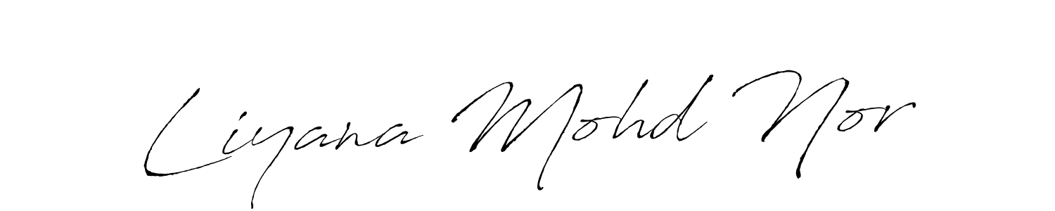 Also You can easily find your signature by using the search form. We will create Liyana Mohd Nor name handwritten signature images for you free of cost using Antro_Vectra sign style. Liyana Mohd Nor signature style 6 images and pictures png