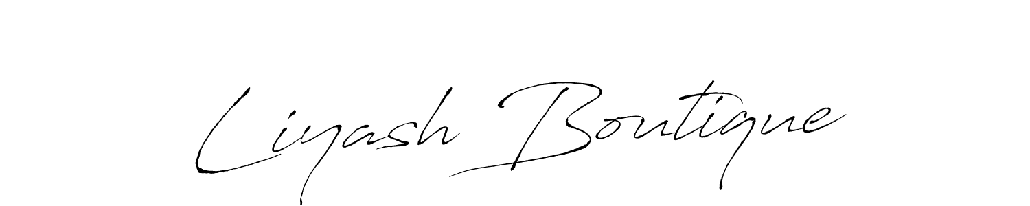 The best way (Antro_Vectra) to make a short signature is to pick only two or three words in your name. The name Liyash Boutique include a total of six letters. For converting this name. Liyash Boutique signature style 6 images and pictures png