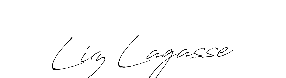 How to make Liz Lagasse name signature. Use Antro_Vectra style for creating short signs online. This is the latest handwritten sign. Liz Lagasse signature style 6 images and pictures png