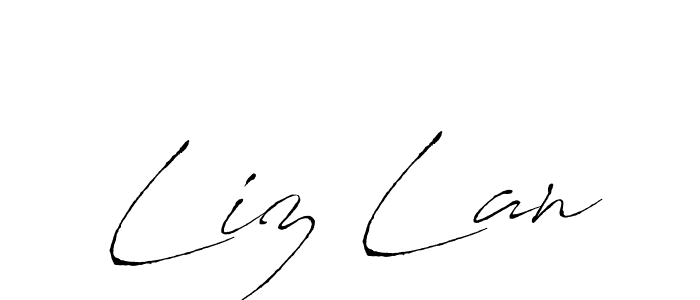 How to make Liz Lan signature? Antro_Vectra is a professional autograph style. Create handwritten signature for Liz Lan name. Liz Lan signature style 6 images and pictures png