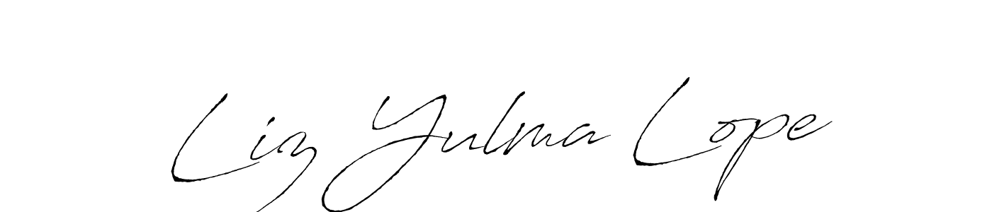 Also we have Liz Yulma Lope name is the best signature style. Create professional handwritten signature collection using Antro_Vectra autograph style. Liz Yulma Lope signature style 6 images and pictures png
