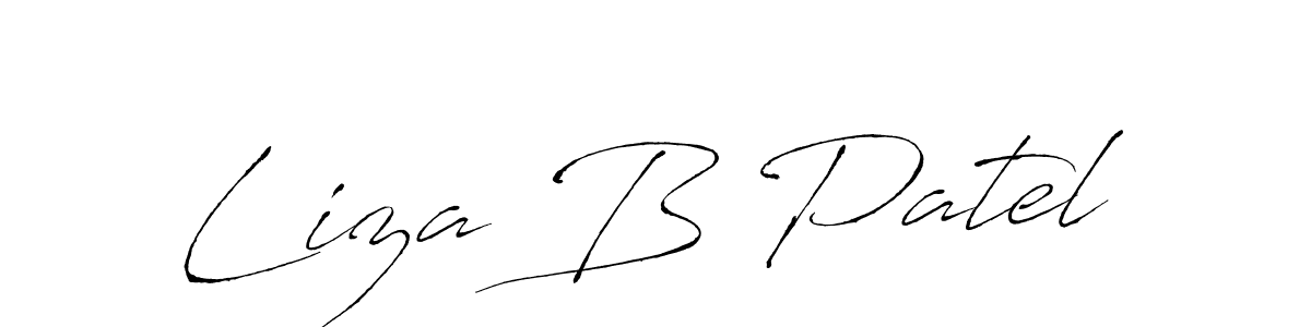 Liza B Patel stylish signature style. Best Handwritten Sign (Antro_Vectra) for my name. Handwritten Signature Collection Ideas for my name Liza B Patel. Liza B Patel signature style 6 images and pictures png