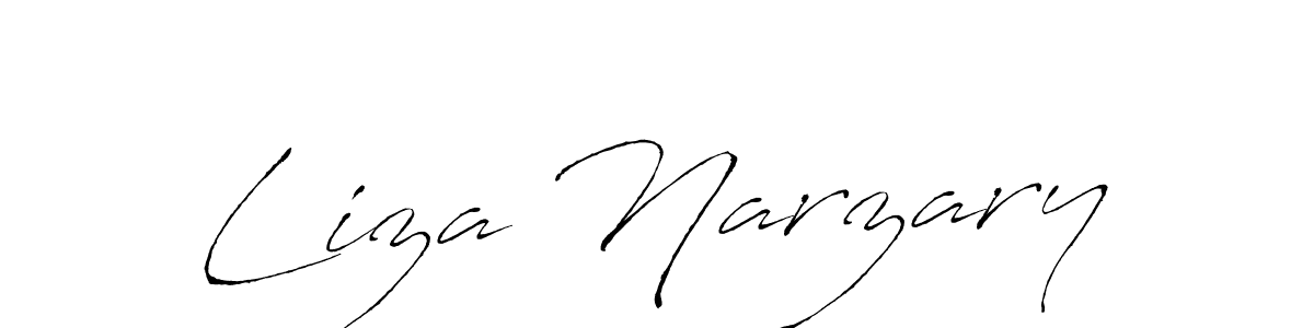 Create a beautiful signature design for name Liza Narzary. With this signature (Antro_Vectra) fonts, you can make a handwritten signature for free. Liza Narzary signature style 6 images and pictures png