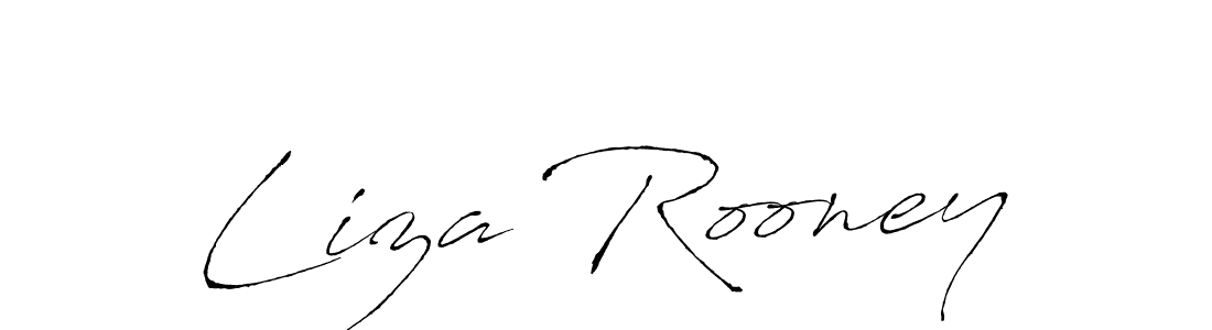 Design your own signature with our free online signature maker. With this signature software, you can create a handwritten (Antro_Vectra) signature for name Liza Rooney. Liza Rooney signature style 6 images and pictures png
