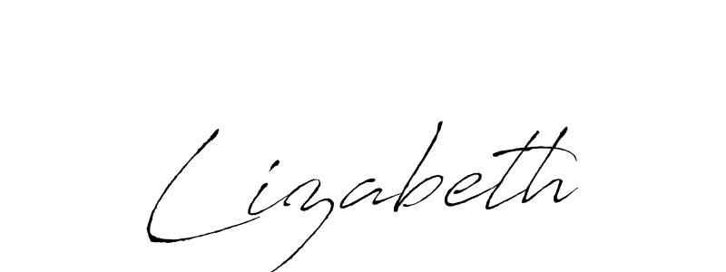 Create a beautiful signature design for name Lizabeth. With this signature (Antro_Vectra) fonts, you can make a handwritten signature for free. Lizabeth signature style 6 images and pictures png