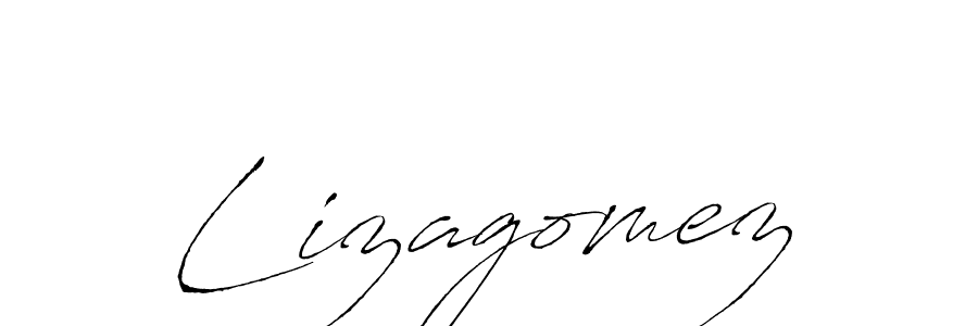 Use a signature maker to create a handwritten signature online. With this signature software, you can design (Antro_Vectra) your own signature for name Lizagomez. Lizagomez signature style 6 images and pictures png