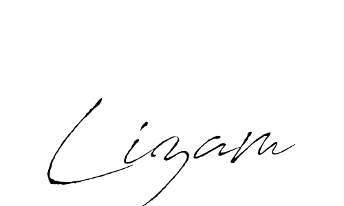Design your own signature with our free online signature maker. With this signature software, you can create a handwritten (Antro_Vectra) signature for name Lizam. Lizam signature style 6 images and pictures png