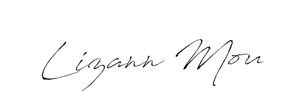 Make a beautiful signature design for name Lizann Mou. With this signature (Antro_Vectra) style, you can create a handwritten signature for free. Lizann Mou signature style 6 images and pictures png