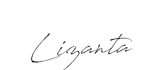 Create a beautiful signature design for name Lizanta. With this signature (Antro_Vectra) fonts, you can make a handwritten signature for free. Lizanta signature style 6 images and pictures png