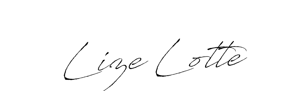 Antro_Vectra is a professional signature style that is perfect for those who want to add a touch of class to their signature. It is also a great choice for those who want to make their signature more unique. Get Lize Lotte name to fancy signature for free. Lize Lotte signature style 6 images and pictures png