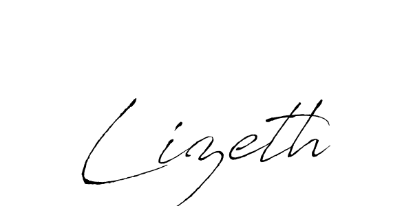 Make a beautiful signature design for name Lizeth. With this signature (Antro_Vectra) style, you can create a handwritten signature for free. Lizeth signature style 6 images and pictures png