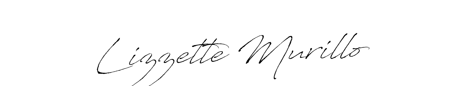 Lizzette Murillo stylish signature style. Best Handwritten Sign (Antro_Vectra) for my name. Handwritten Signature Collection Ideas for my name Lizzette Murillo. Lizzette Murillo signature style 6 images and pictures png